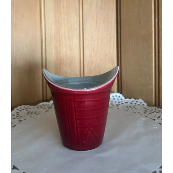 Vintage Swedish Carl Harry Stalhane  Rorstrand Burgundy Ceramic Mid Century Bud - Picture 1 of 7